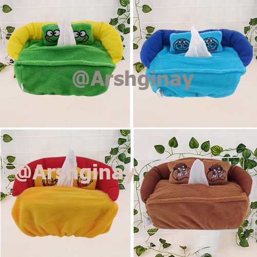 BISA COD ] SarungTisu Karakter Boneka - Cover Tempat Tisu Karakter - Cover Tempat Tisu Mobil - Sarun