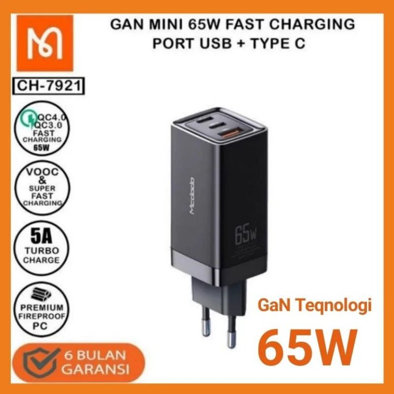 ADAPTOR CHARGER GAN 65W MCDODO
