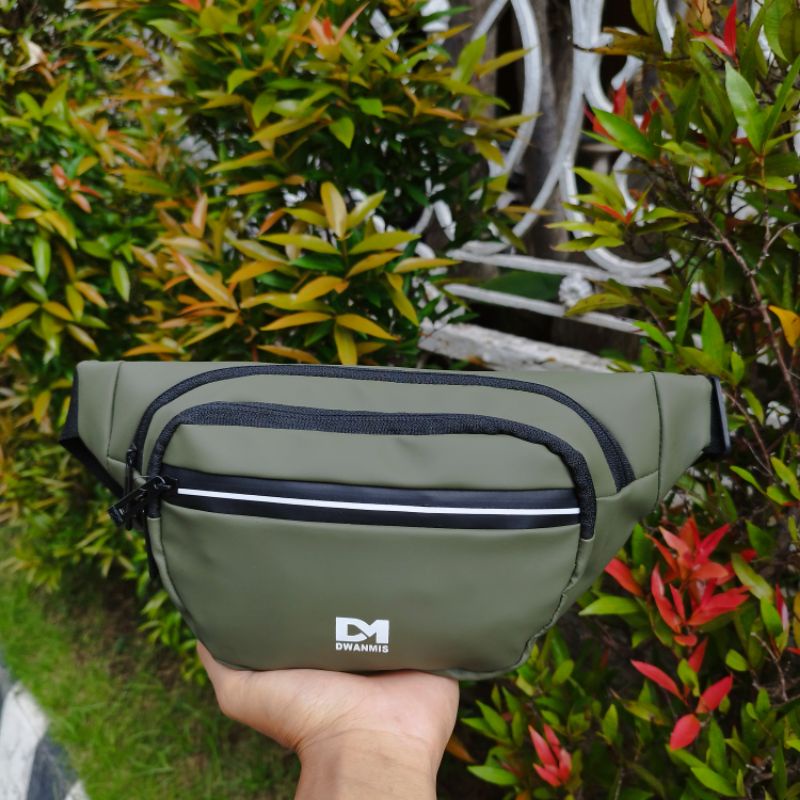 Waistbag Pria Exclusive Bahan Balon Super | Tas Selempang Pria Original Merk DM Waterproof