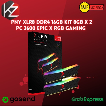 PNY XLR8 DDR4 16GB Kit 8GB x 2 PC 3600 EPIC X RGB Gaming Memory 16 GB
