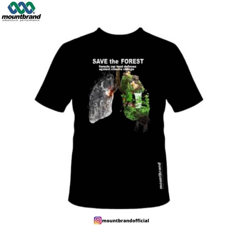 Kaos gunung mountbrand go green original