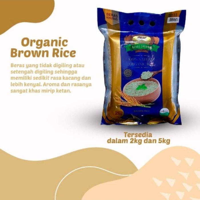 

Beras organik coklat md 2kg/organik brown rice