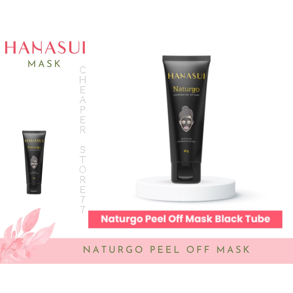 HANASUI - EGG WHITE PEEL OF MASK 80 ML - NATURGO BLACK TUBE 60 ML