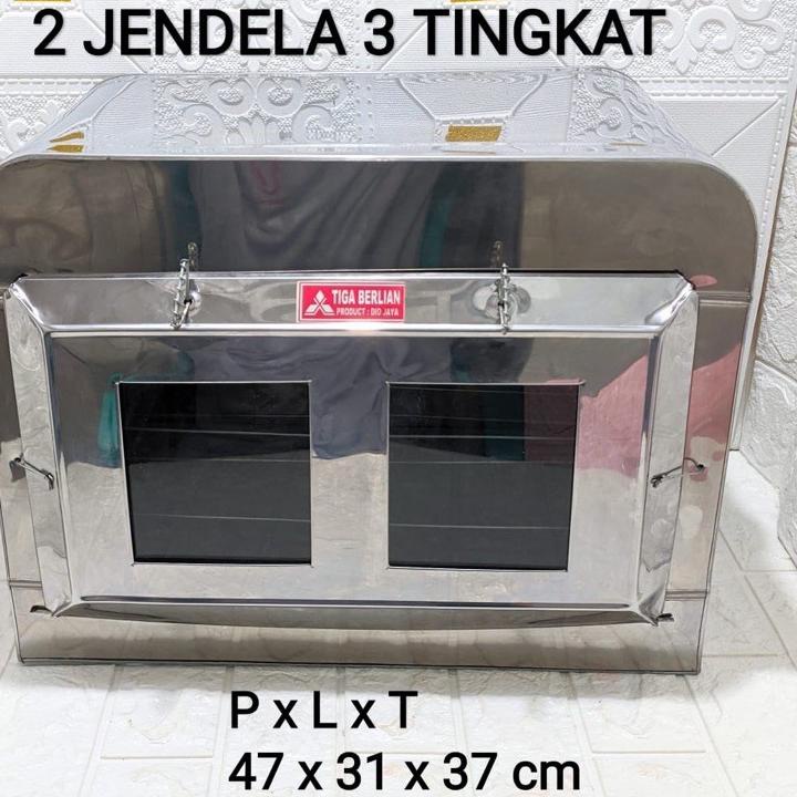 ♢ OVEN KUE KERING KOMPOR MANUAL TIGA BERLIAN BESAR JUMBO STAINLESS STEEL 3 SUSUN TANGKRINGAN ◘