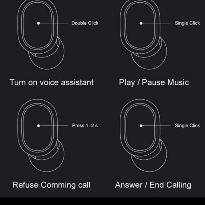 Headset handfree earphone Bluetooth Mi true Redmi original
