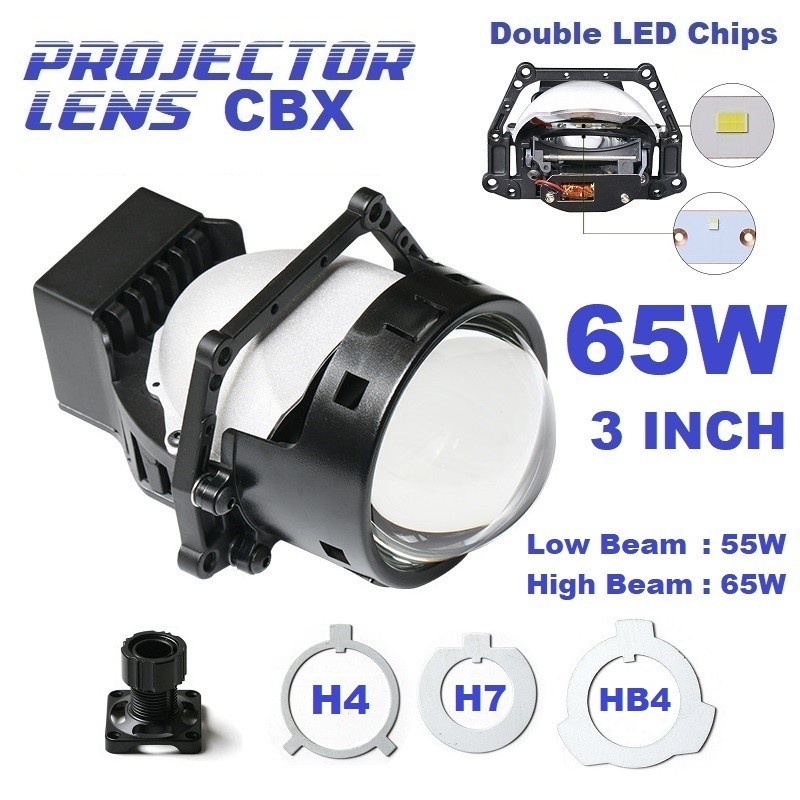 Projector Projie BiLED LED Bi-Led Laser 3 Inch Inchi Purple Blue Lens Vinyx CBX