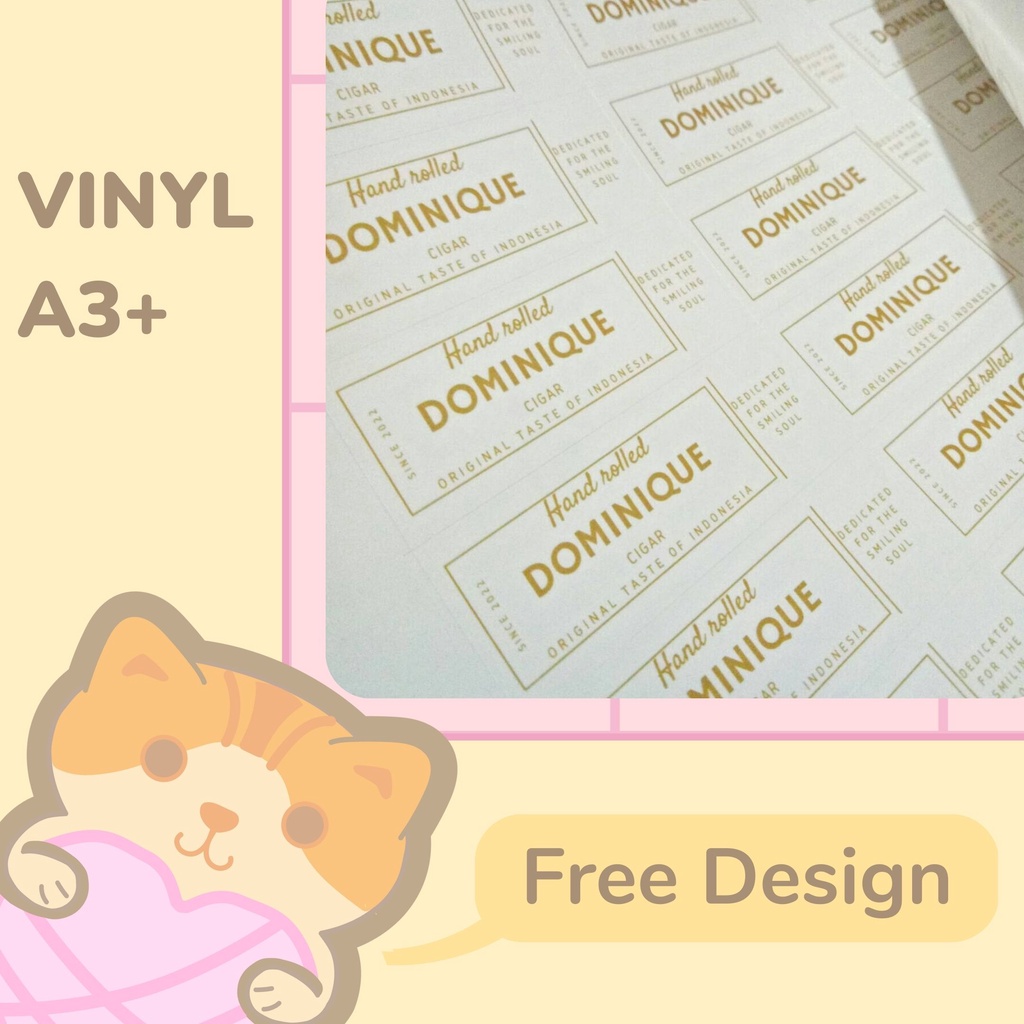 

Stiker Vinyl A3+ untuk Hiasan & Koleksi - DESAIN BEBAS & FREE CUTTING