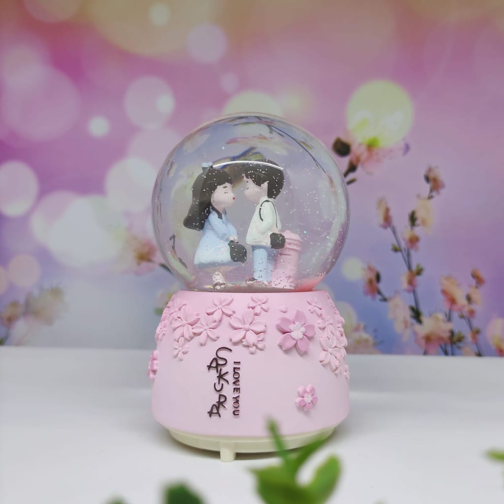 kotak music - sakura music box - snow ball globe - kotak music krea