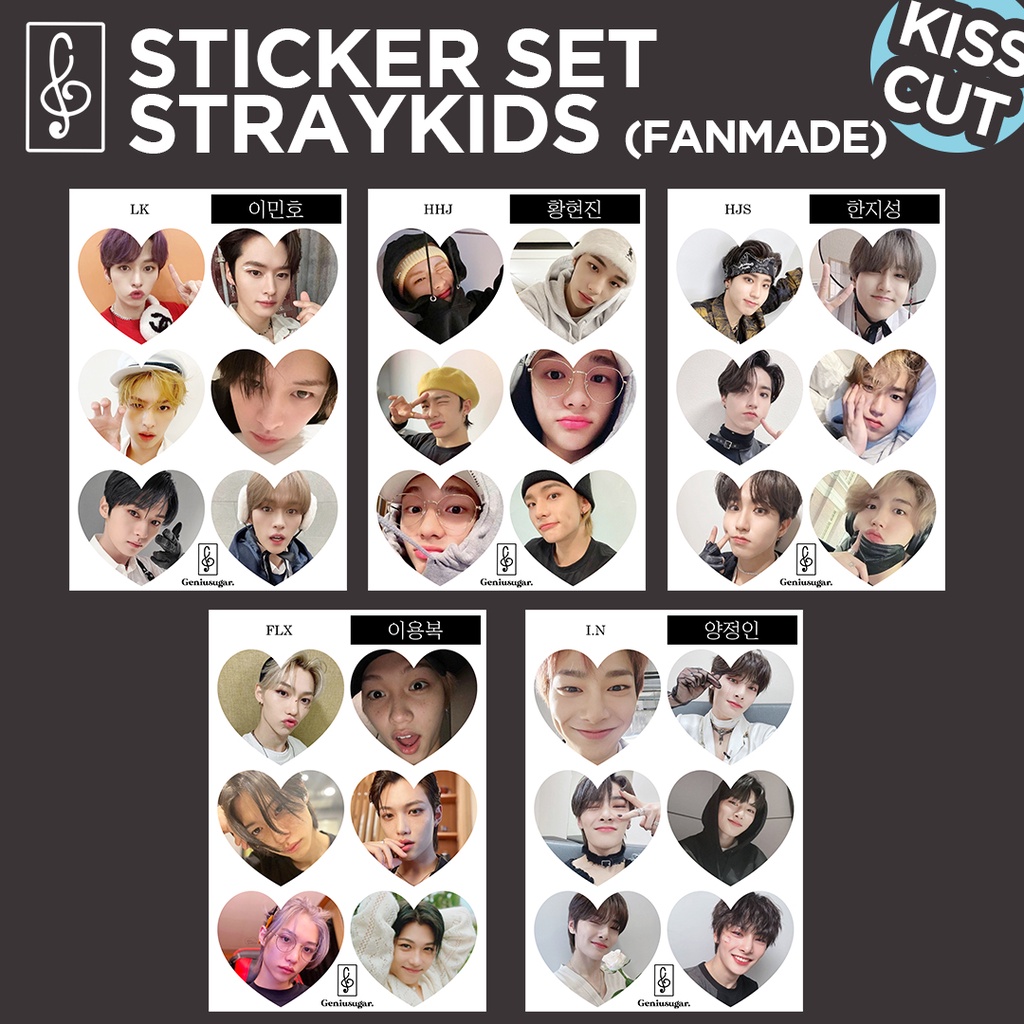 [LOVE SKZ] STICKER KISS CUT SELKOR DECO KPOP STRAYKIDS