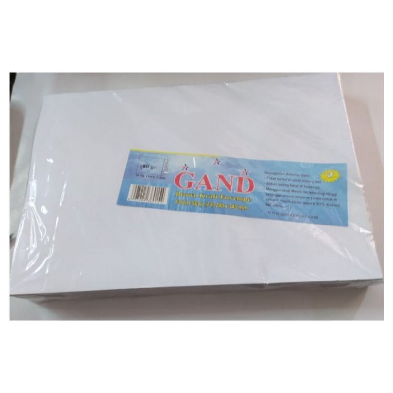 

Amplop Putih Folio HVS 100 gr Seal Lem