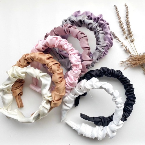 BANDO NAGITA SLAVINA BANDO VIRAL BANDO RUFFLE KOREA HEADBAND SCRUNCHIE KOREA bando murAh