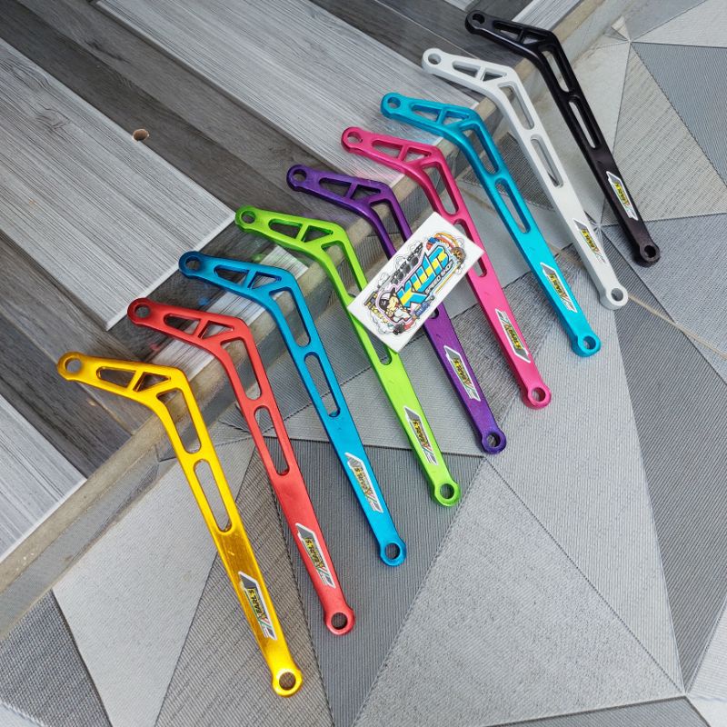 Pangkon L knalpot coak new panjang 24cm almunium breket duduk knalpot L coak panjang