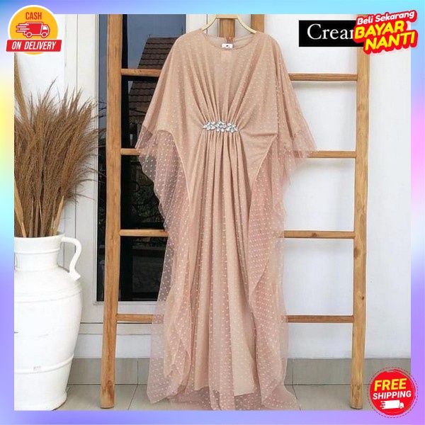 Pakean Perempuan Muslim Kaftsn Bahan Tebal Kaftann Lebaran Mewah Muslimah Fashion Moslem Hari Raya K