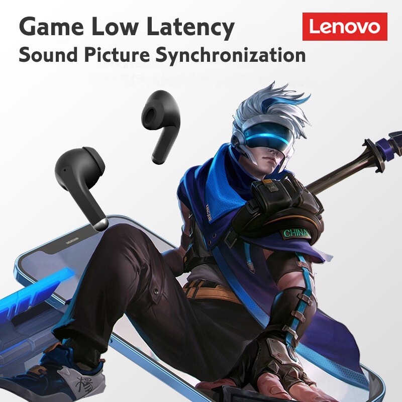 Original Lenovo LP40 TWS Wireless Bluetooth Gaming Headset 5.3 Gaming Headset with Microphone Stereo Headset