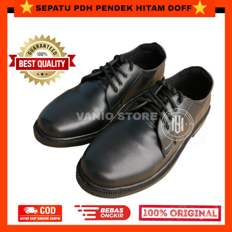 SEPATU PDH 01 SEPATU PDH PENDEK SEPATU PDH TNI SEPATU PDH POLRI SEPATU DINAS SECURITY SEPATU PDH PERKANTORAN HITAM DOFF BERKUALITAS