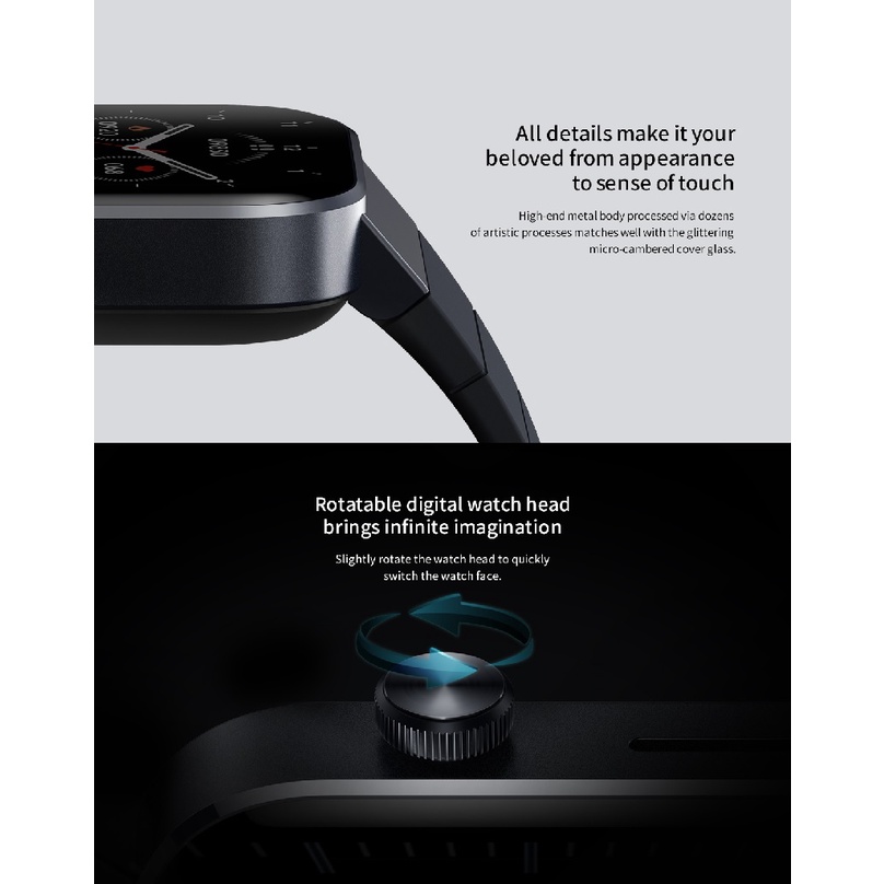 MIBRO T1 Smartwatch - Sporty Bluetooth Calling AMOLED 1.6-inch Screen