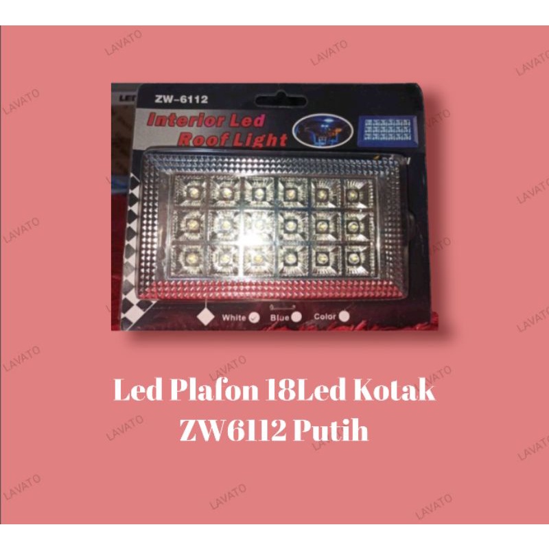Led Plafon 18 Led Kotak ZW6112 Putih