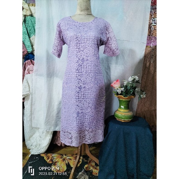dress brokat dewasa dan remaja