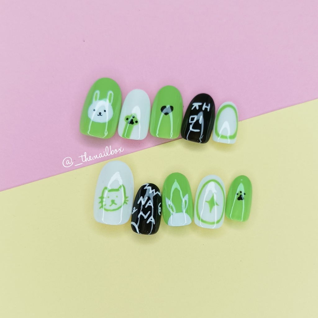THE NAILBOX NCT "Jaemin NANA" (KPOP EDITION) - Kuku palsu / fake nails Kpop nail art handmade custom