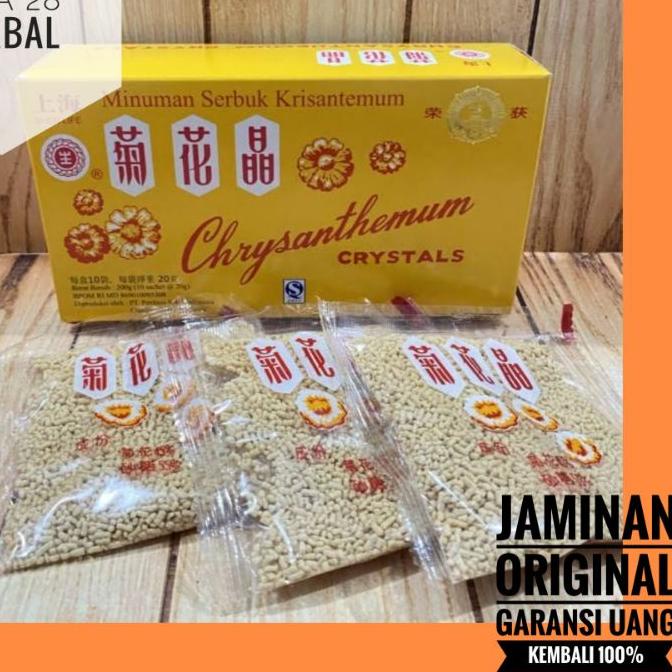

❆ CHRYSANTHEMUM CRYSTAL CI HUA CING 1 BOX ISI 10 SACHET MINUMAN PANAS DALAM DAN TENGGOROKAN ۞