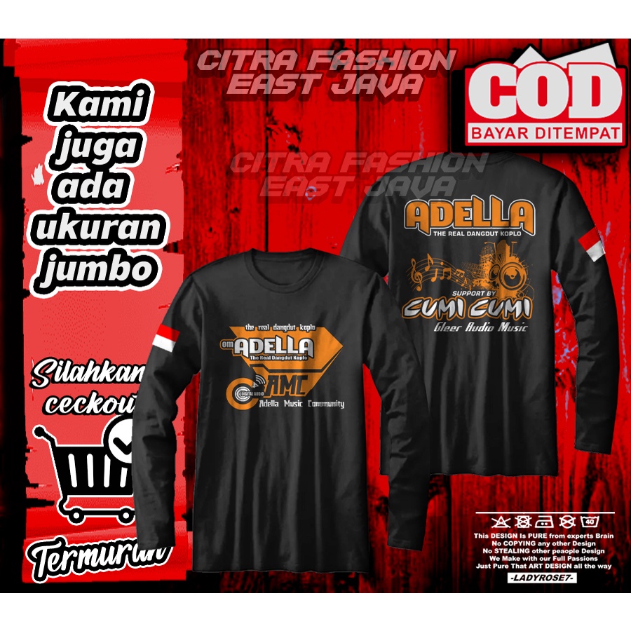 KAOS ADELLA COMMUNITY AUDIO MUSIC LENGAN PANJANG