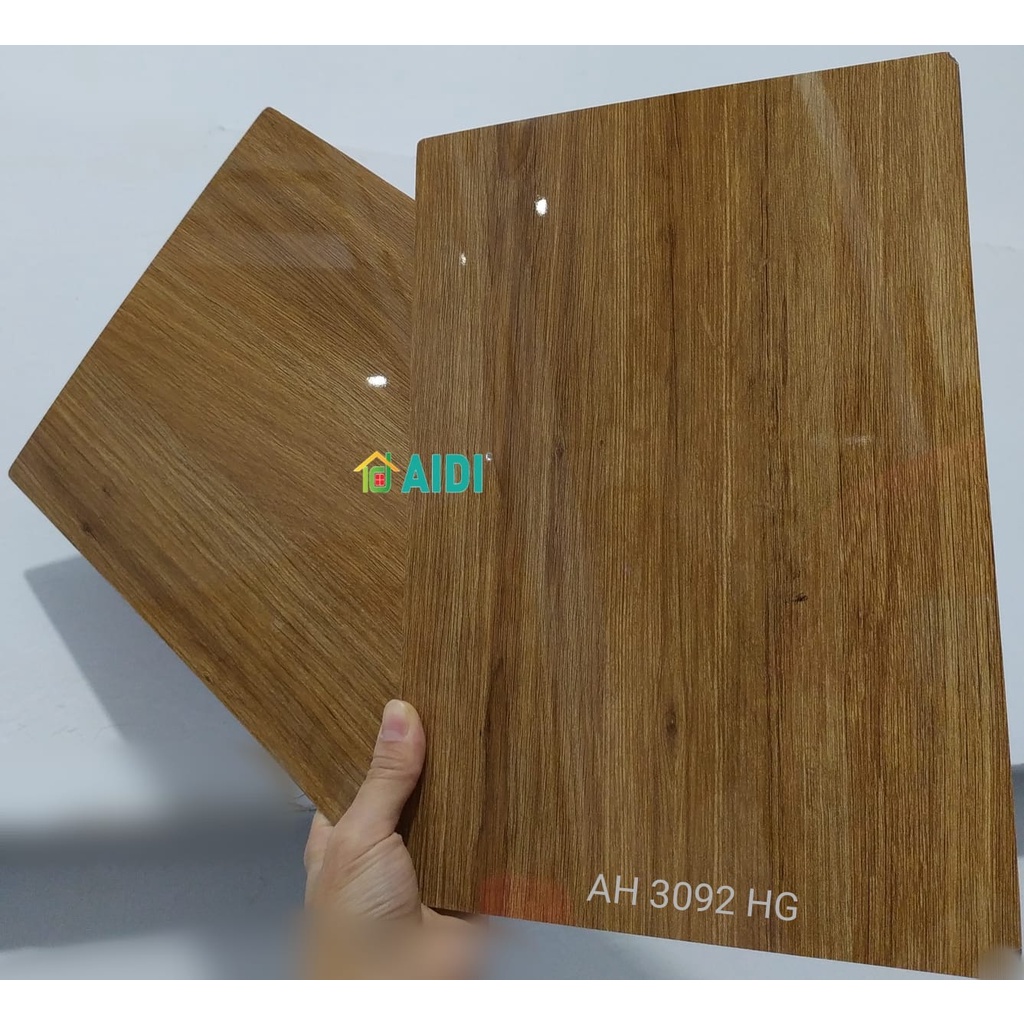 AIDI HPL AH 3092HG BROWN VINTAGE GLOSSY HPL WOODGRAIN GLOSSY HPL URAT KAYU KILAP HPL KILAP AIDI 3092