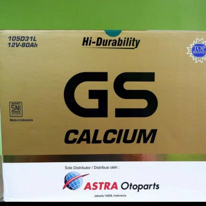 Terlaris Aki Mobil Pajero Dakar, Fortuner Diesel 105D31L Gs Astra Calsium 80Ah