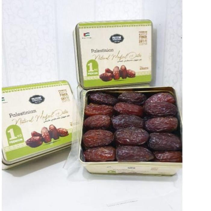 

☟ Kurma Medjool Palestina Premium Jumbo Grade A 1kg / Original Palestine Dates//Kemasan Kaleng ♞