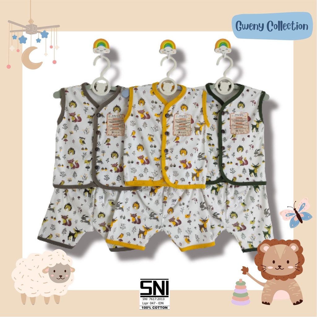 SETELAN BAJU BAYI LENGAN PANJANG UNISEX COTTON BABYGLOW