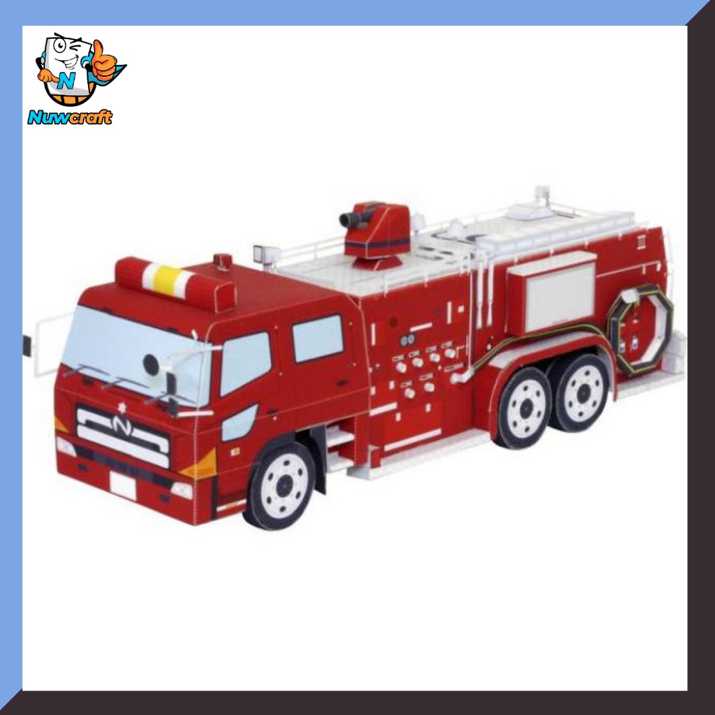 Nuwcraft Kerajinan mobil damkar papercraft