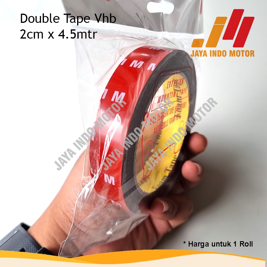 Double tape VHB Merah 22mm x 4.5mtr Serupa 3M