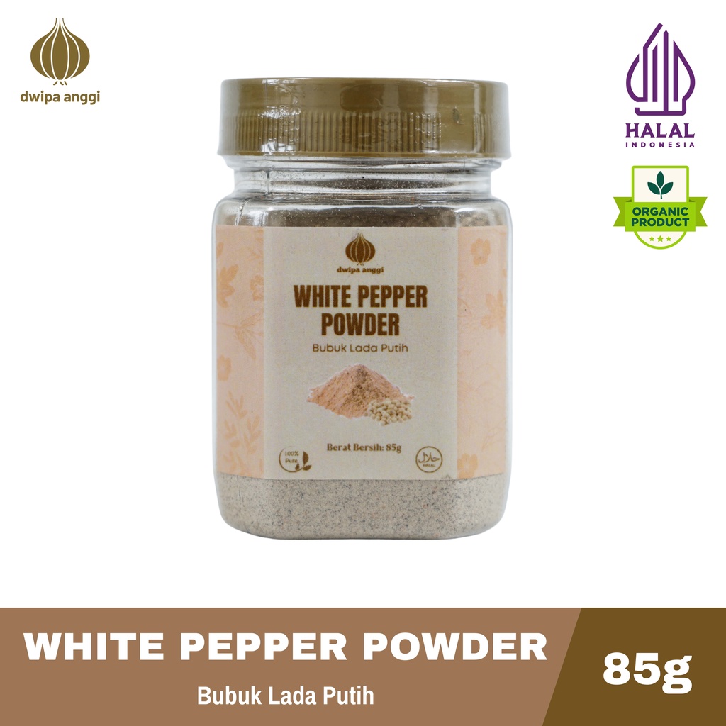 

Bubuk Lada Putih 85g | White Pepper Powder | Bumbu Lada Putih Premium | Bubuk Merica | Merica Putih | Merica | Lada Putih