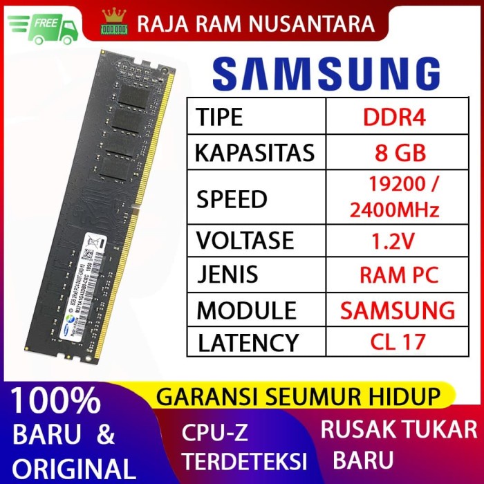 [Baru] Ram / Memory Samsung Pc Ddr4 8Gb