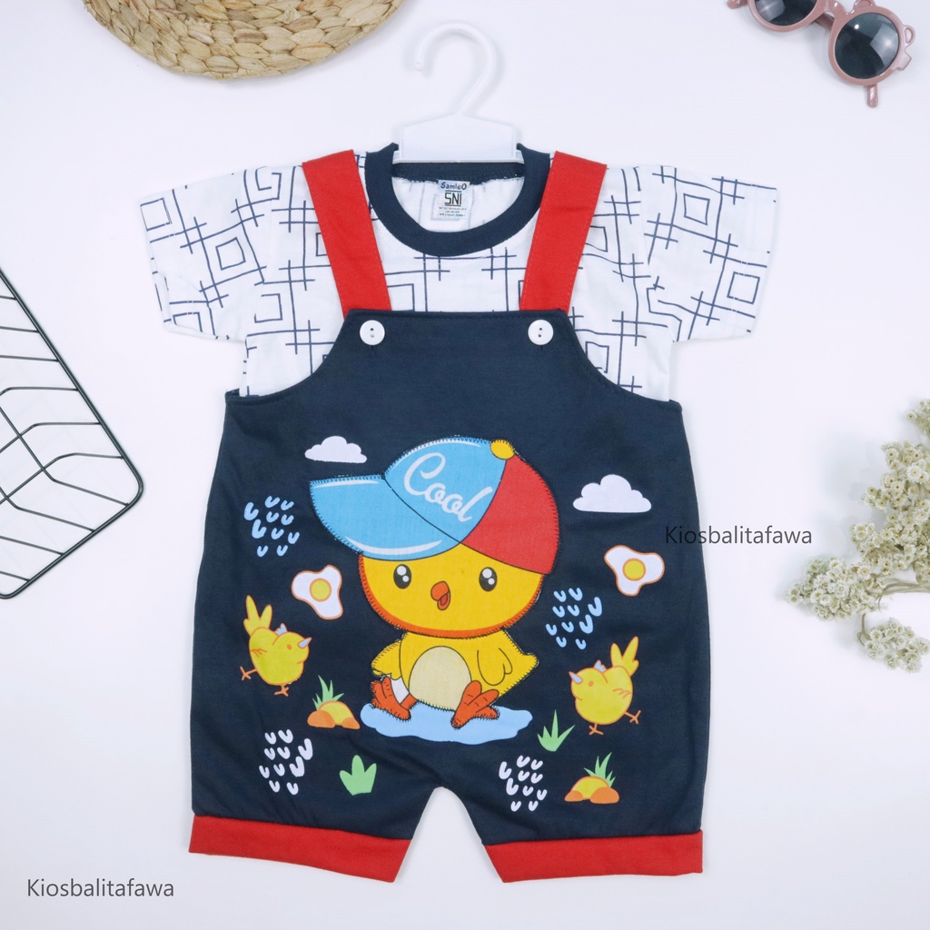 (SNI) Celana Kodok Kaos Uk Bayi 3-18 bulan / Setelan Baju Baby Anak Laki Perempuan Overall New Born Murah