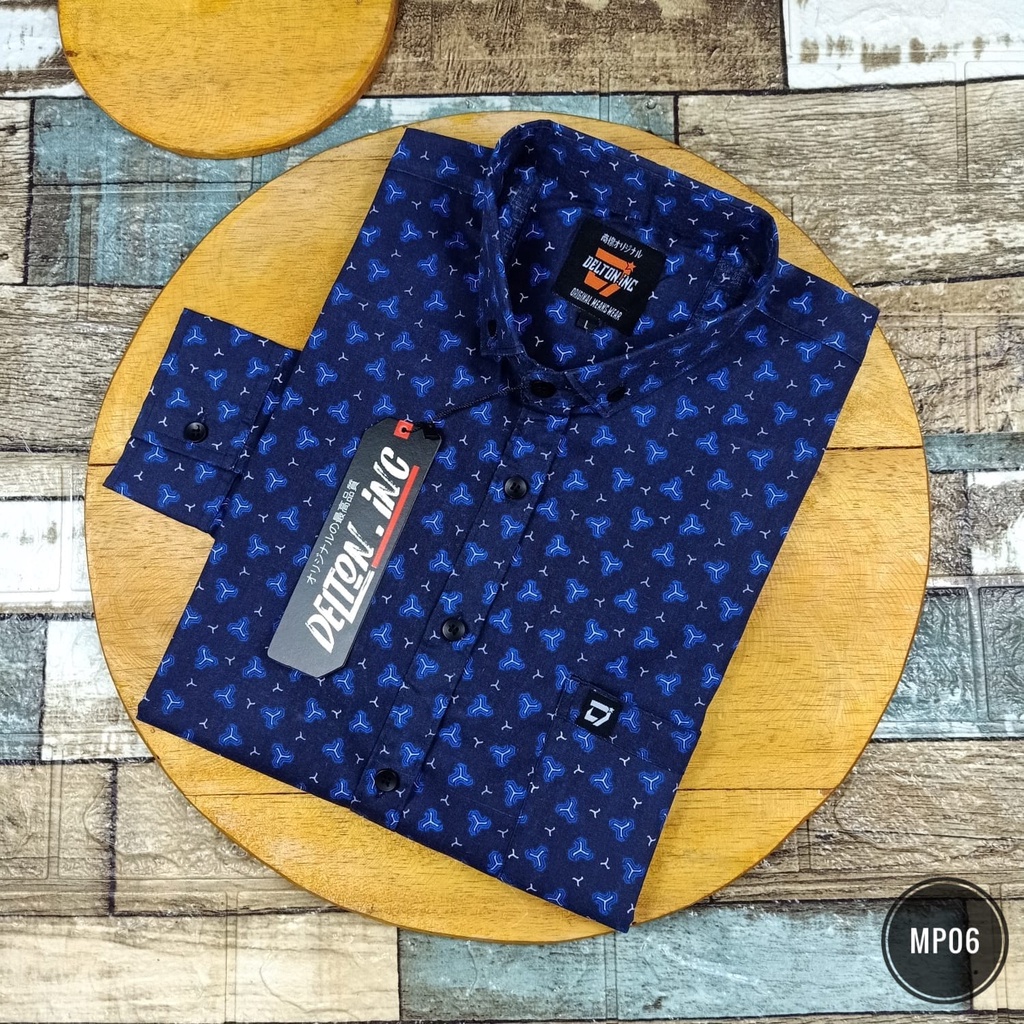 Kemeja Pria Lengan Panjang Model Slimfit - Kemeja Motif  (MP03)