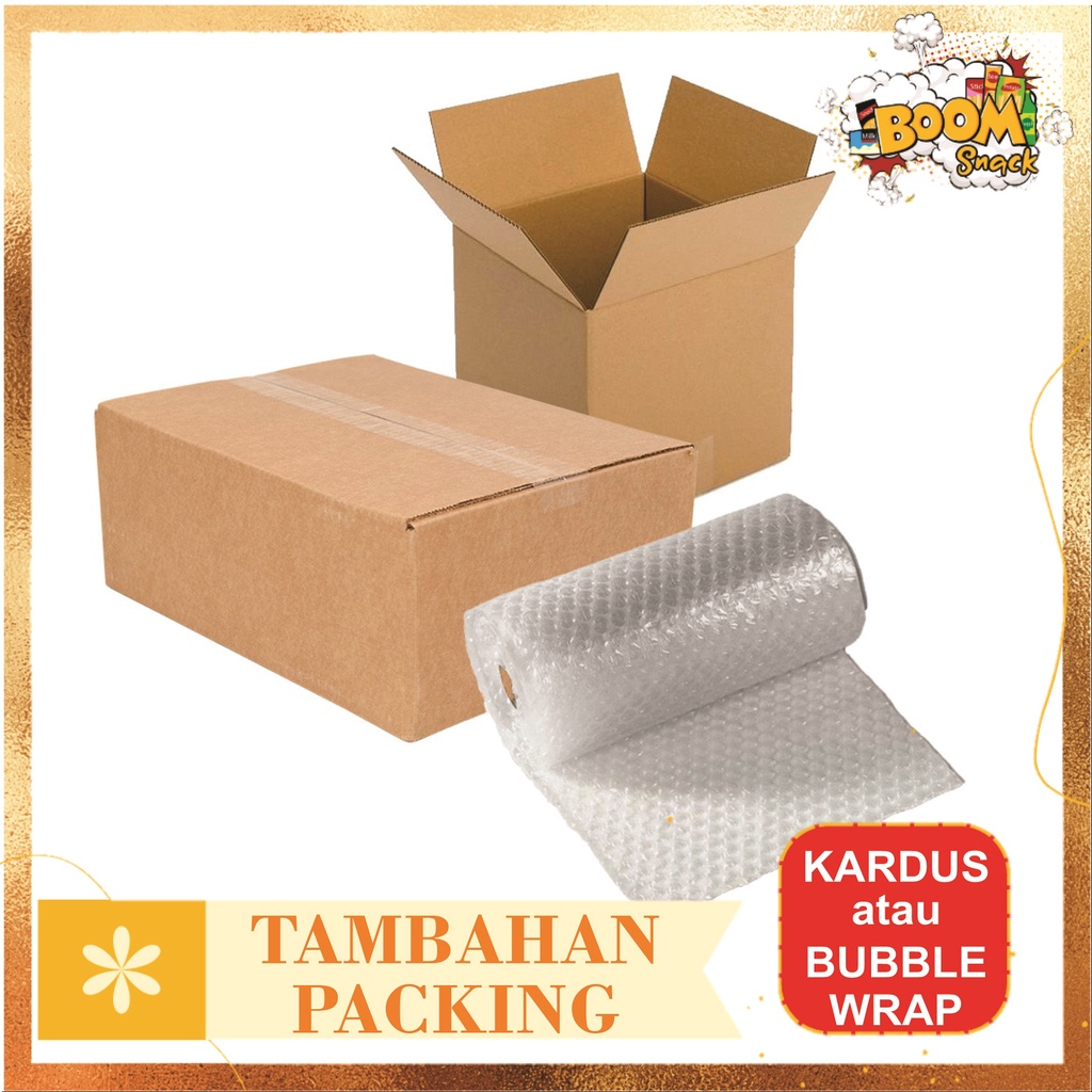 TAMBAHAN PACKING PAKET BUBBLE WRAP DAN KARDUS