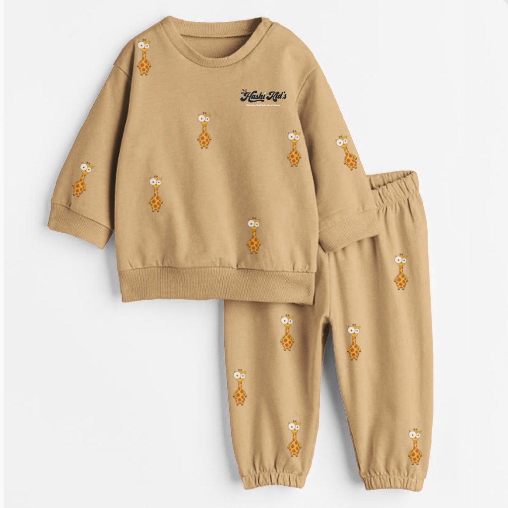 Setelan Sweater Anak Little Animal Atasan Dan Bawah Laki - Laki Perempuan