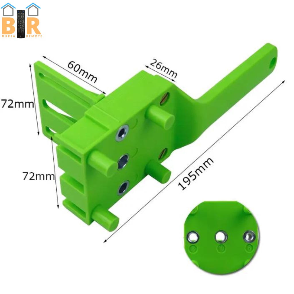 Dowelling Jig Alat Pelubang Penyambung Papan Sambungan Kayu Dowel Plywood Drill Guide Jointer 6 8 10 MM