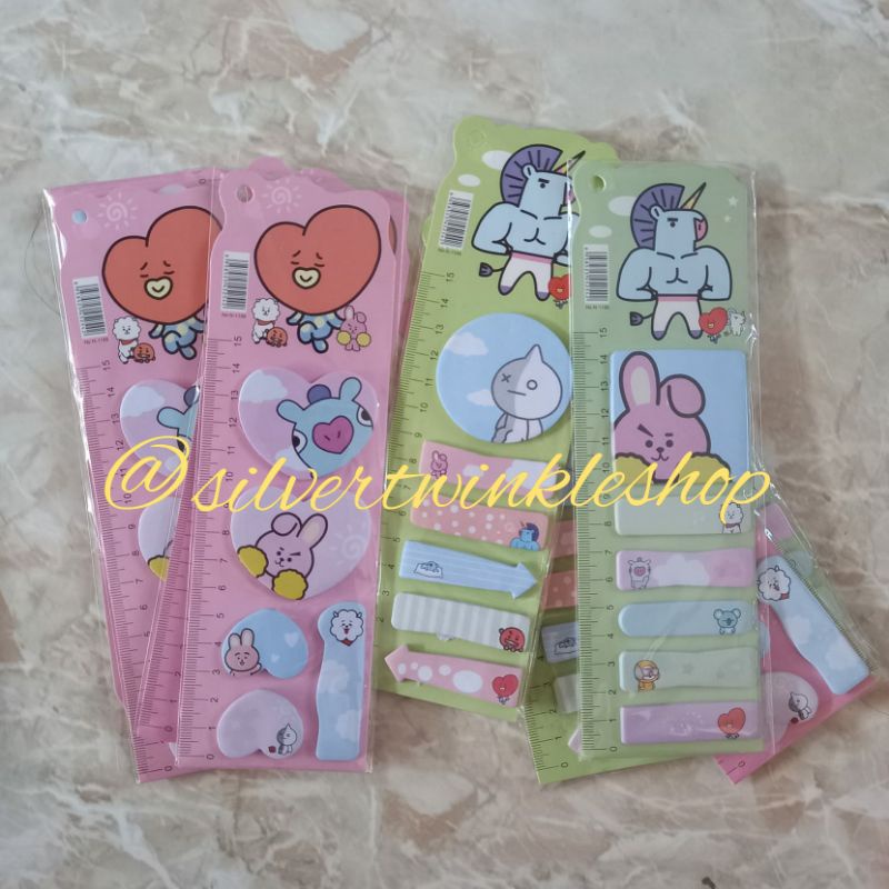 

Sticky note bt21 penggaris kertas stiker sticker notes pembatas tempelan catatan memo post karakter bts note book notebook office perlengkapan sekolah kantor stickie marker post it pad penanda notepad warna warni index indeks korean aesthetic korea