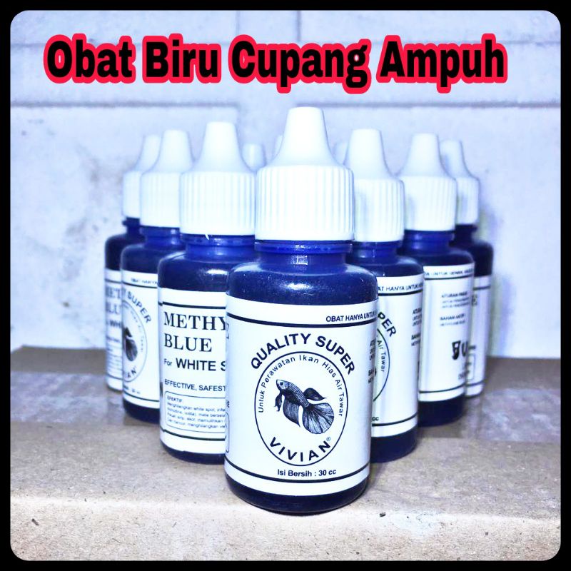 obat biru ikan cupang blitz ich Methylene blue Vivian 30 ml