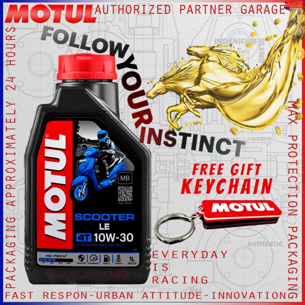 MOTUL SCOOTER LE 4T 1L 10W30 OLI MOTOR IMPORT ORIGINAL 100%