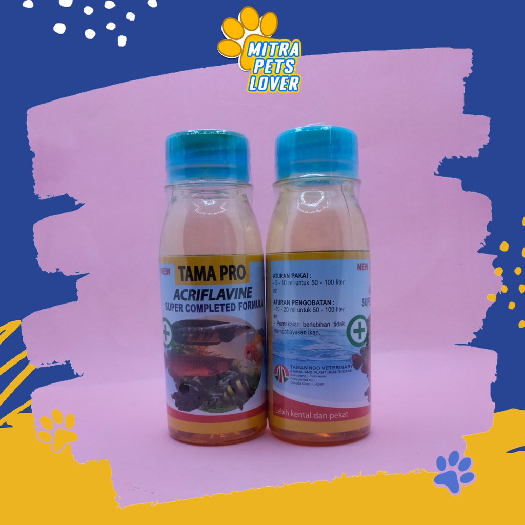 OBAT LUKA IKAN - TAMA PRO IKAN 100 ML ORIGINAL - UNTUK INFEKSI KULIT LUKA MATA PUTIH BERSELAPUT BINTIK PUTIH JAMURAN VELVET LAMBUNG SIRIP EKOR INSANG - BERKUALITAS MANJUR AMAN BAGUS SEHAT ORI - PET ANIMAL HEALTHCARE VETERINARY TAMASINDO - MITRAPETLOVER