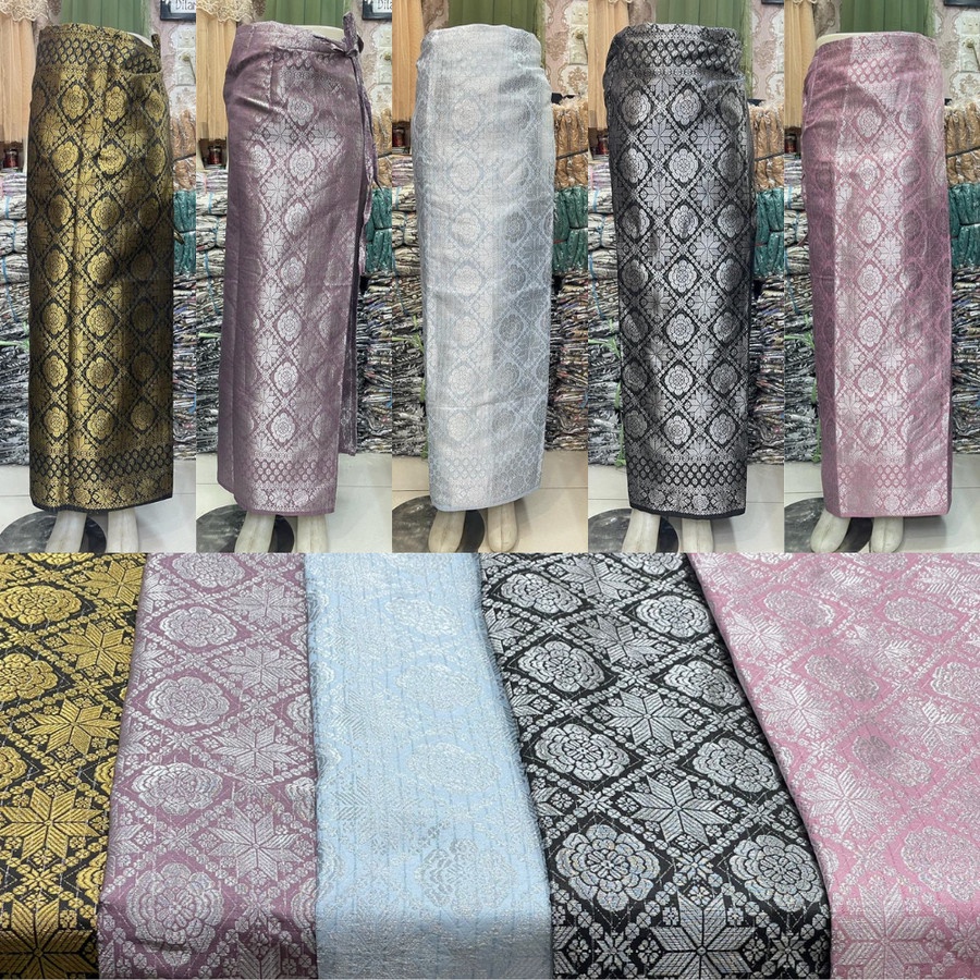 Rok Lilit Kain Songket Bawahan Kebaya Modern Aneka warna - GOLD