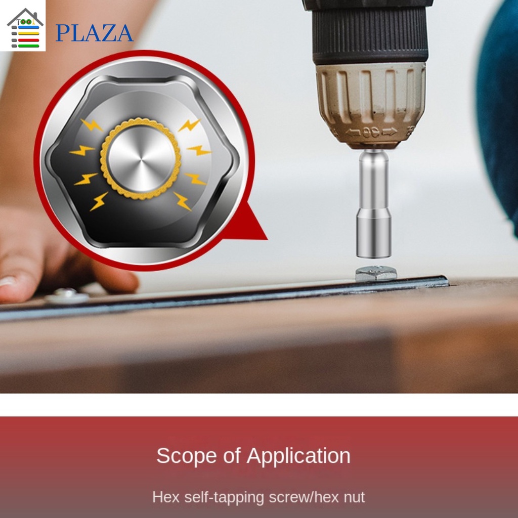 ADAPTER BOR ROOFING 8MM X 48MM 1 PCS - MATA SOCK ROOFING  - MAGNETIC NUT - BAUT KUNCI KEPALA ROOF