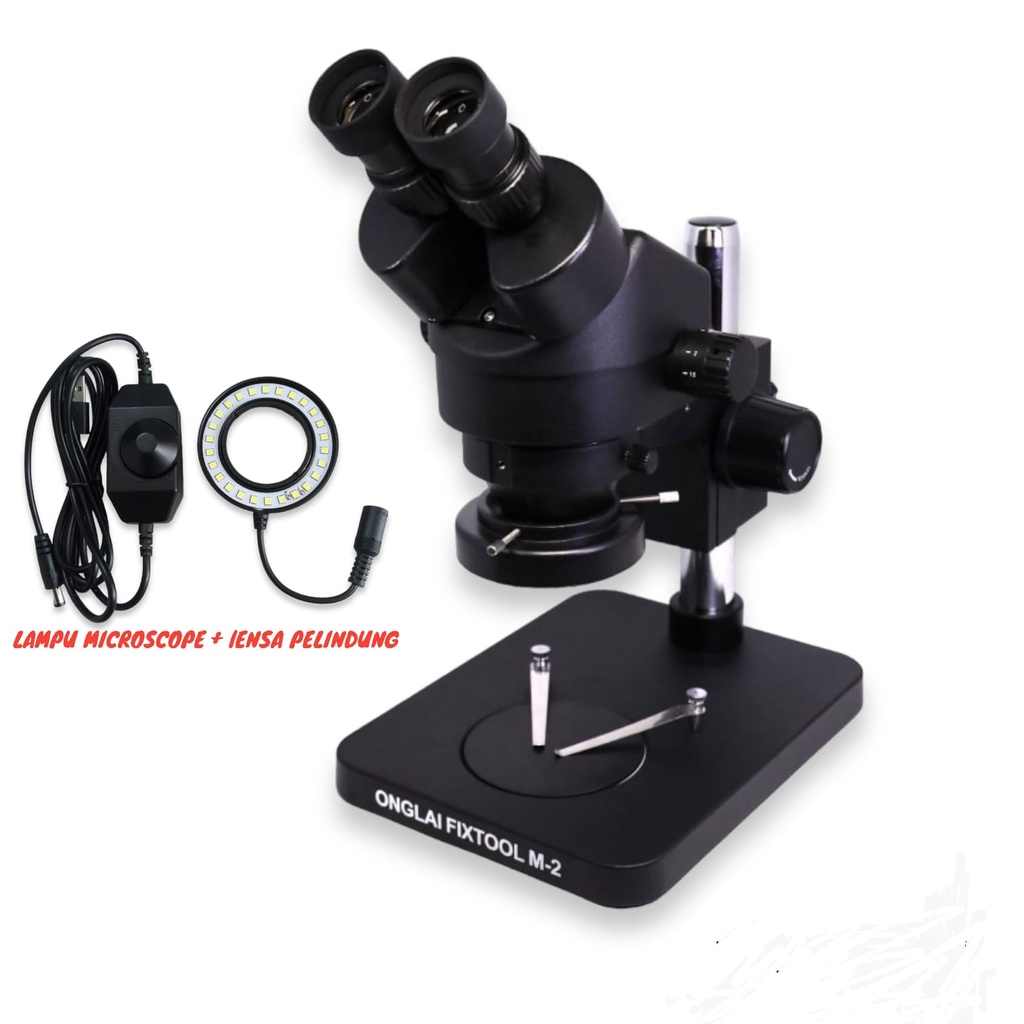 MICROSCOPE BINOKULAR ONGLAI FIXTOOL M-2 M2-B1 BISA ZOOM ORIGINAL