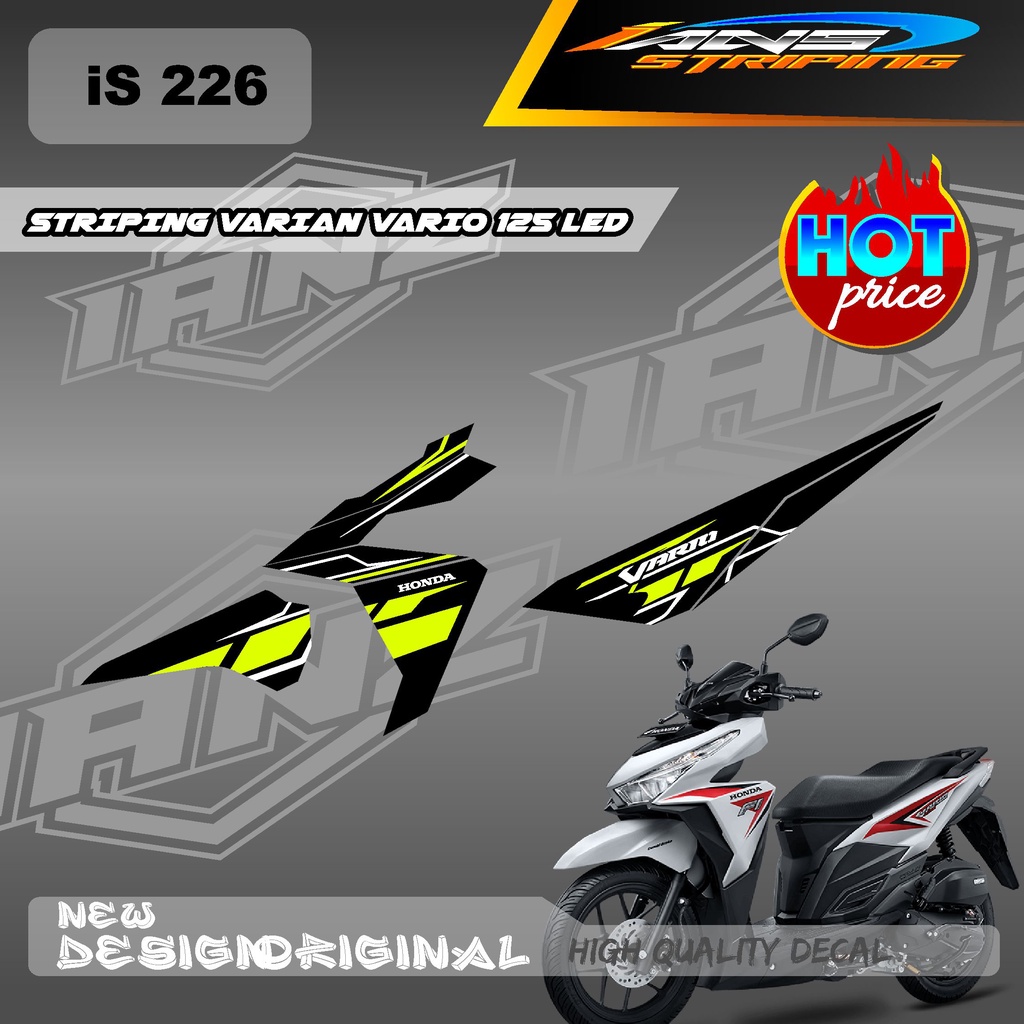 STIKER LIST STRIPING VARIO 125 LED / DECAL VARIO SEMI FULL BODY CUSTOM SIMPEL / DECAL STIKER KERETA HONDA VARIO 125 LED IS 226