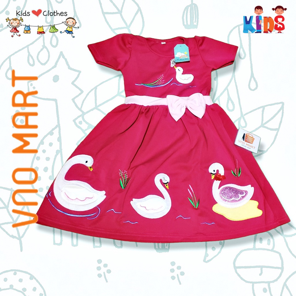 BAJU ANAK PEREMPUAN PREMIUM USIA 1-5Th : DRESS MI AMORE -  BAHAN KAOS SPANDEK LENTUR