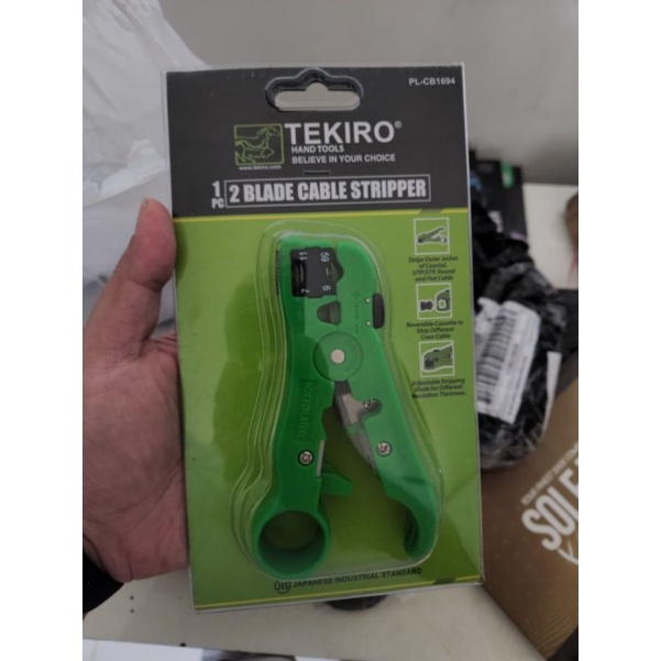 Tekiro pisau cutter pemotong kabel 2 blade / two Blade cable stripper 4.9&quot;