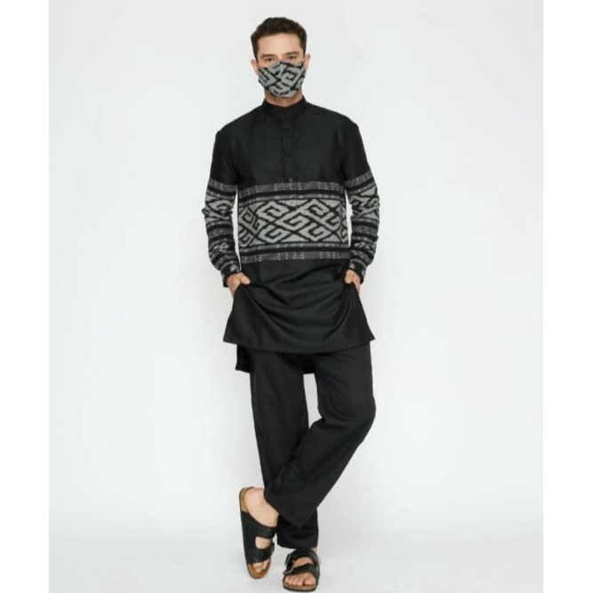 Kemeja toyobo mix tenun troso baju tenun jepara KT023