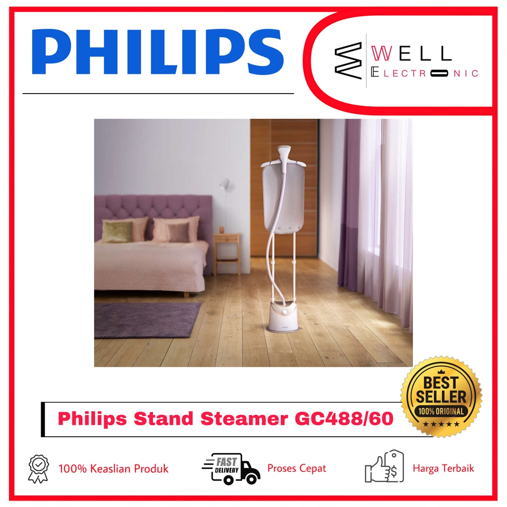 PHILIPS GC488/60 Garment Steamer Setrika Uap Berdiri GC 488